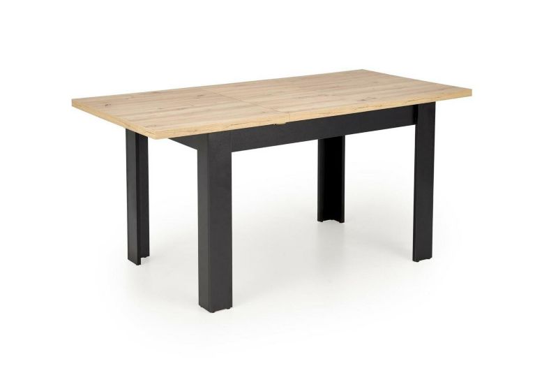 Stół rozkładany do jadalni Carsten INTESI dąb artisan czarne nogi nowoczesny 80/120-160 cm 1 szt.