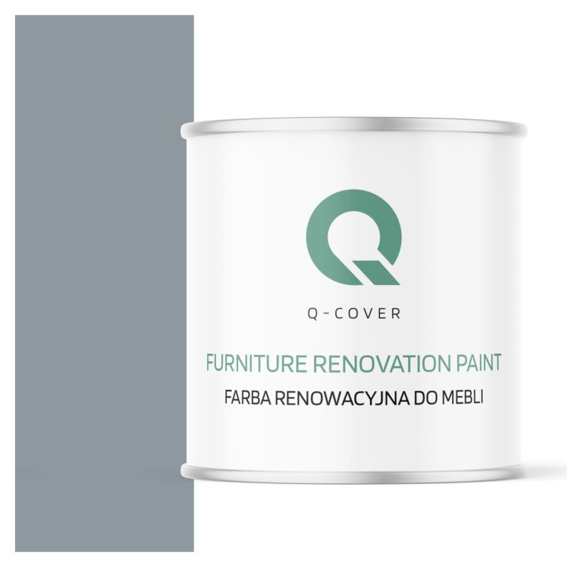 Farba Renowacyjna do Mebli Q-Cover Szaro-błękitny RAL7001 Satyna 2.5L
