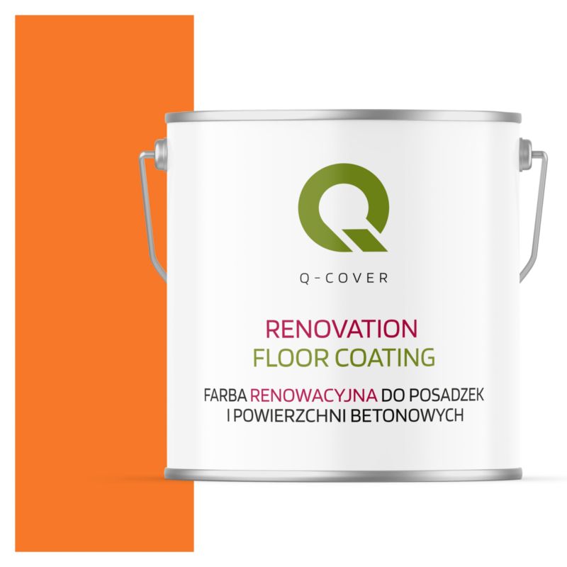 Farba Renowacyjna do Posadzek i Powierzchni Betonowych Q-Cover Pomarańczowy Pastelowy RAL2003 Satyna 5L