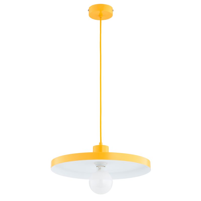 Lampa wisząca płaski talerz Alfa ETERI żółto-pomarańczowa 1xE27x15W IP20 wym: 80x40x40cm- 1 szt.