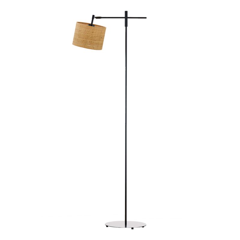 Lampa stojąca Volta Light Factory podłogowa przegubowa regulowana z abażurem rattan walec 17cm SALIX 1szt.
