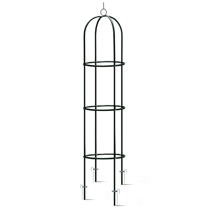 Pergola ogrodowa Plonos kolumnowa metalowa 200x40cm czarna na kwiaty róże 1 szt.