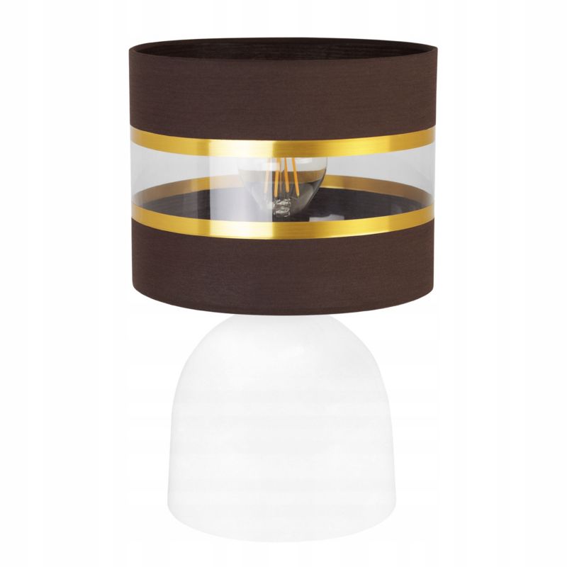 Lampa stołowa nocna Light Home LH Elegance Gold Neli 1x E27 60W biały/brązowy 1szt.