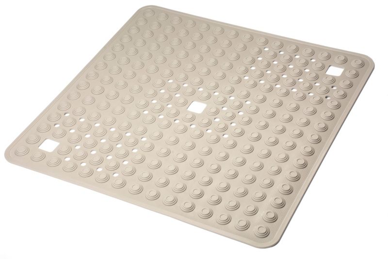 Mata antypoślizgowa łazienkowa pod prysznic TELLO pasuje do brodzika 60x60 szara 1 szt.