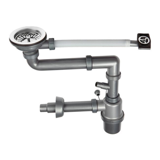 Syfon do zlewozmywaka 1-komorowego 3,5" klik-klak