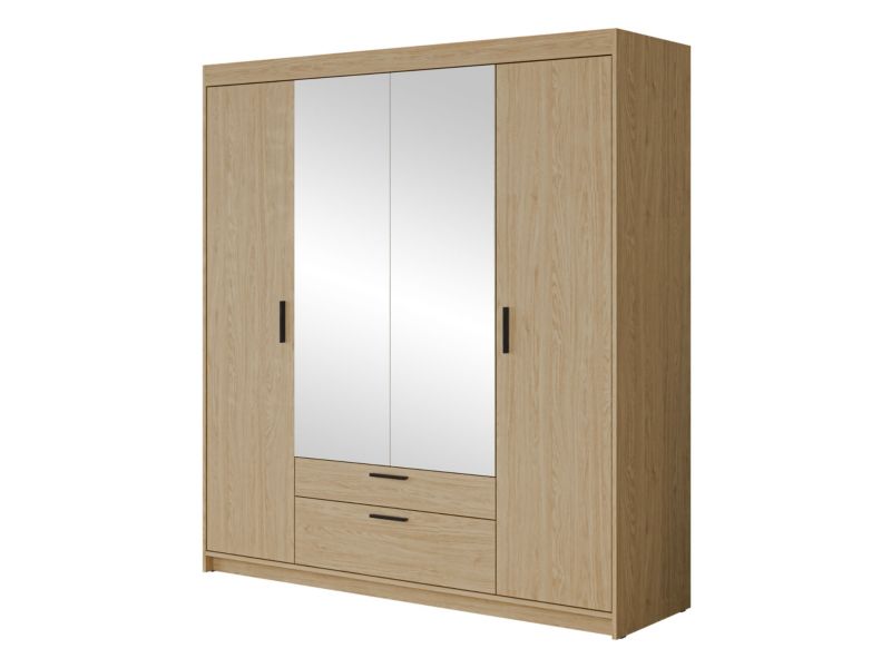 Szafa z lustrem MIRJAN 24 Elena 4D dąb olejowany 1 szt.