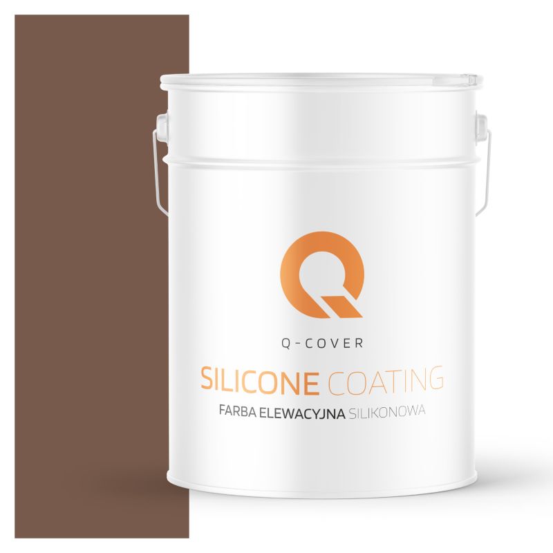 Farba Elewacyjna Silikonowa Fasadowa Q-Cover Czekoladowy F536 10L