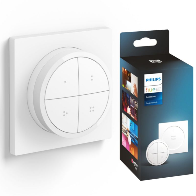 Kontroler Philips HUE Włącznik Ściemniacz Pilot Biały Regulator Inteligentny 1 szt.