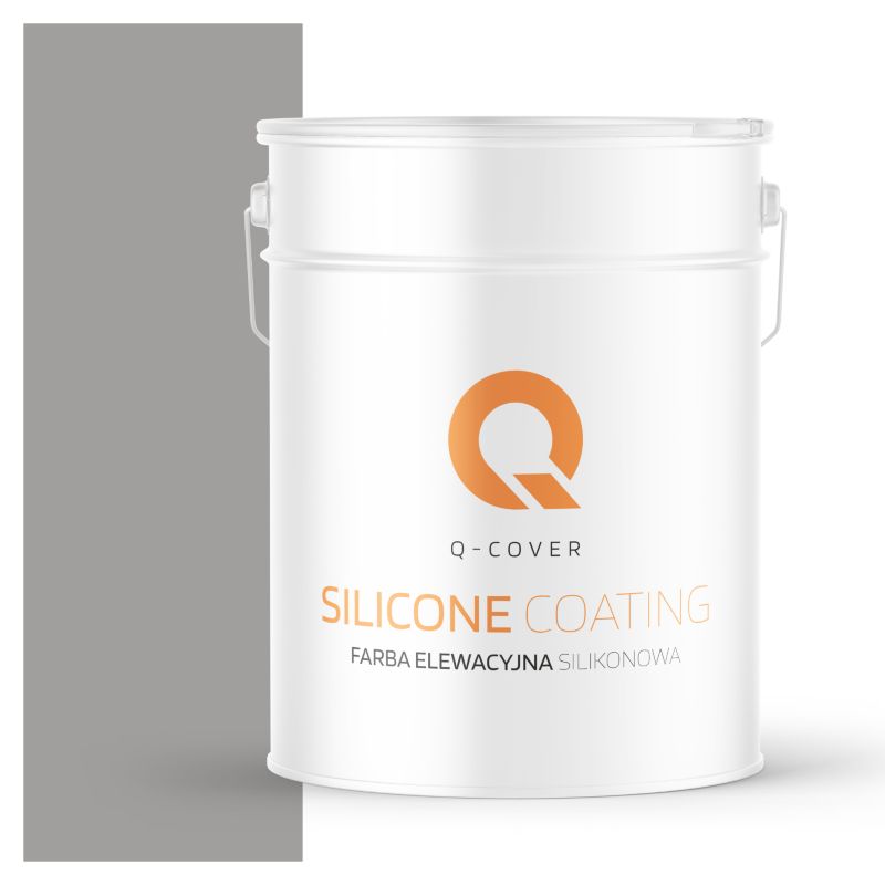 Farba Elewacyjna Silikonowa Fasadowa Q-Cover Szary platynowy F264 10L