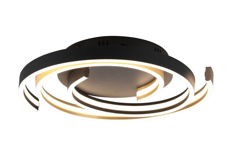 Lampa sufitowa wisząca Trio Caya 1953 złoto-czarna nowoczesna wbudowany LED 58W 1 szt.