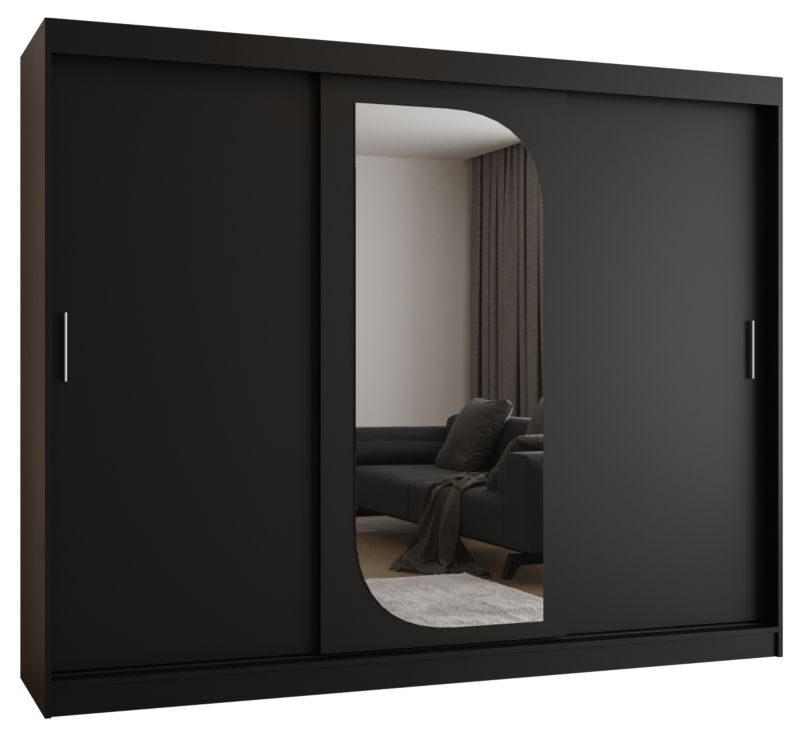 Szafa przesuwna Garderoba Abiks LUCY 250 czarny mat 1szt.