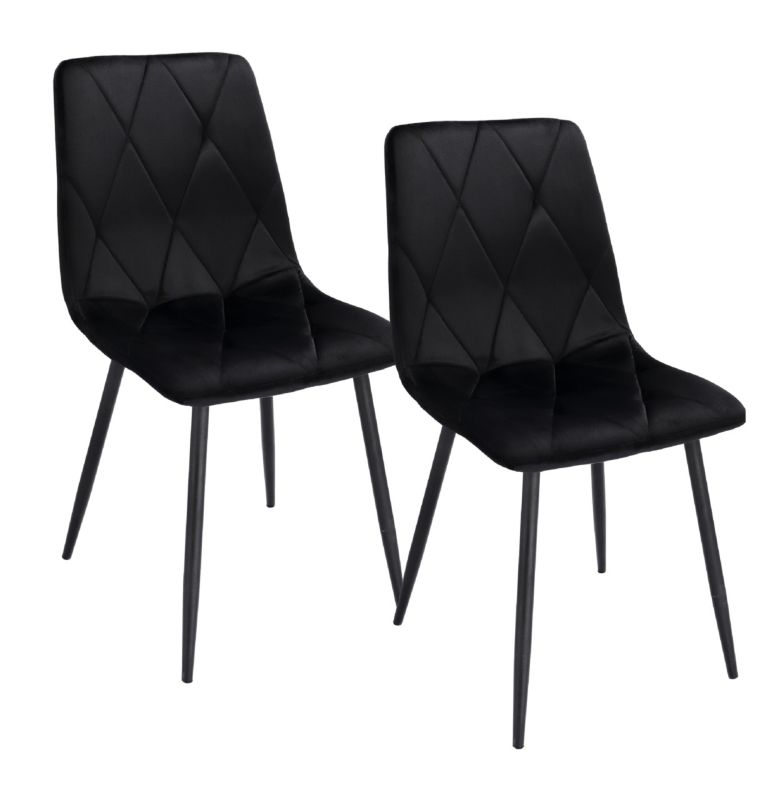 Krzesło Jumi PIADO nowoczesne kolor czarny komplet montażowy 2szt