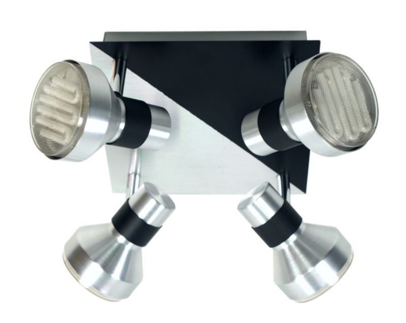 Lampa sufitowa Candellux Sortha czarno-srebrna 4 x GX53 x 9W wym: 27 x 27 cm - 1 szt.