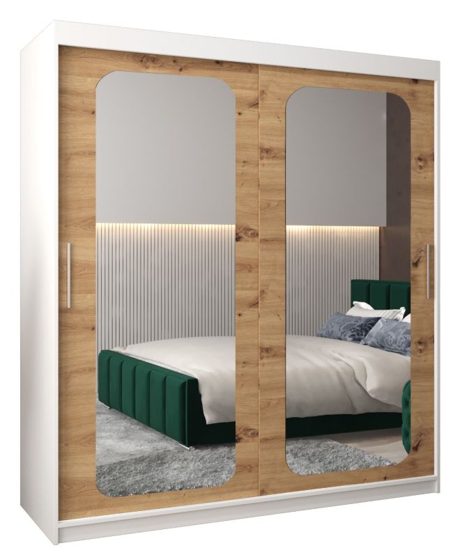 Szafa przesuwna Garderoba Abiks PROMO T3 180 biały/artisan 1 szt.