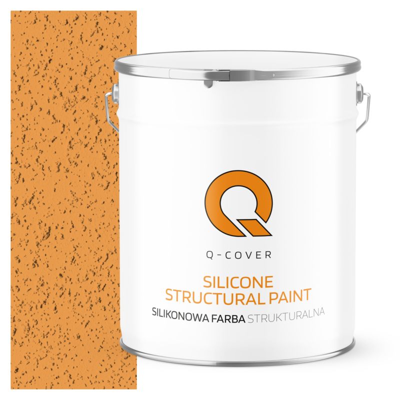 Farba Strukturalna Elewacyjna Silikonowa Fasadowa Q-Cover Zielony F484 Mat 5L