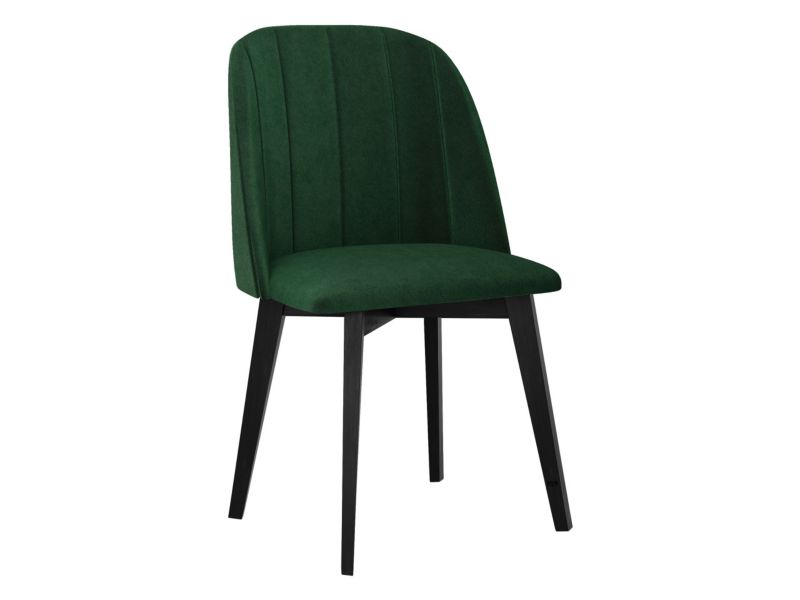 Krzesło MIRJAN 24 Monti III Pik prosty czarny/butelkowa zieleń 1 szt.
