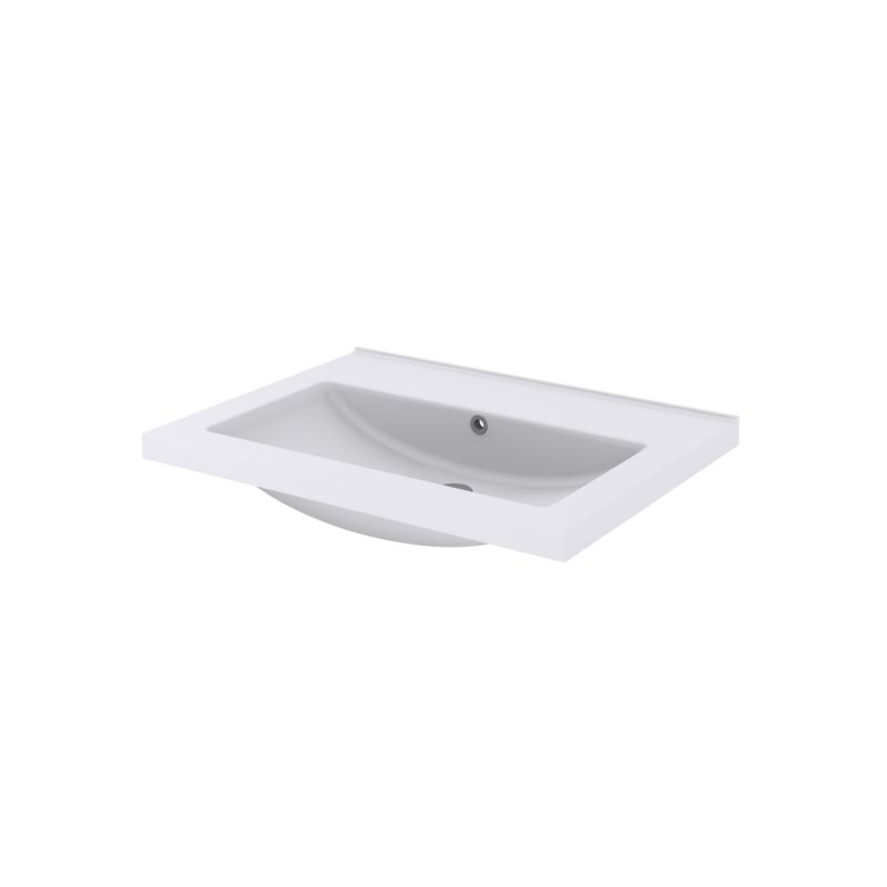 Umywalka ceramiczna GoodHome Nira 61 x 45,5 x 12,4 cm z syfonem