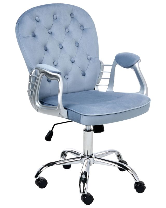 Krzesło biurowe Obrotowy Princess Welur Błękitny 1 szt.