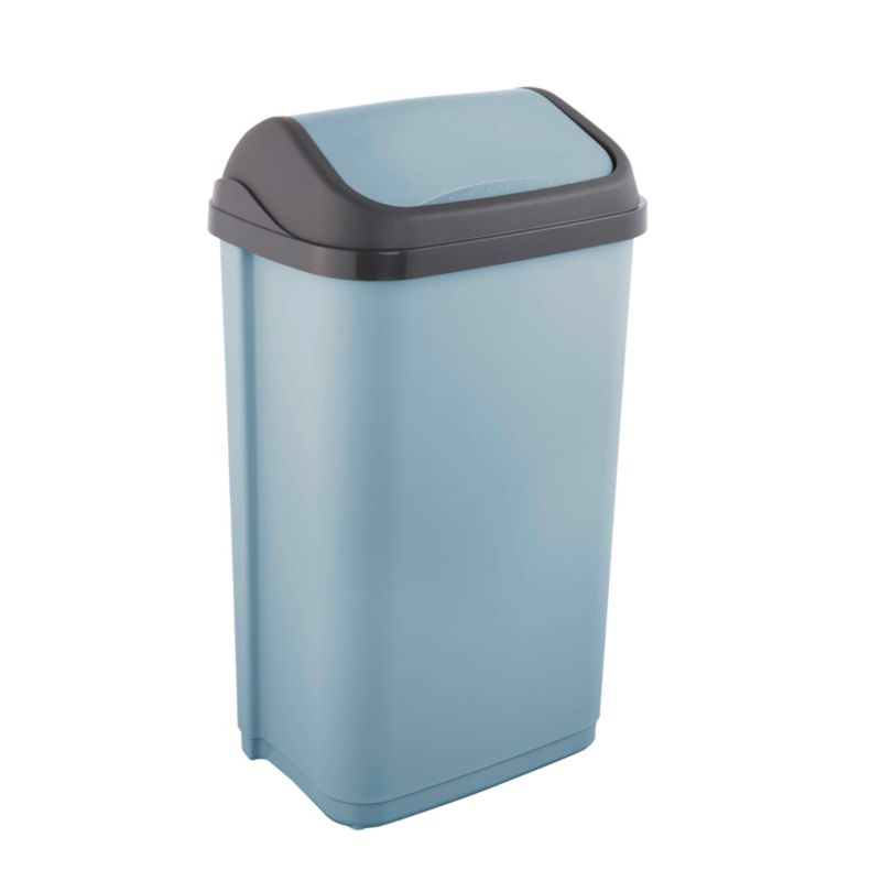 Kosz na śmieci Keeeper Swantje 50 l, niebieski 38,5 x 29 x 66 cm z pokrywą obrotową z tworzywa PP 1 szt.