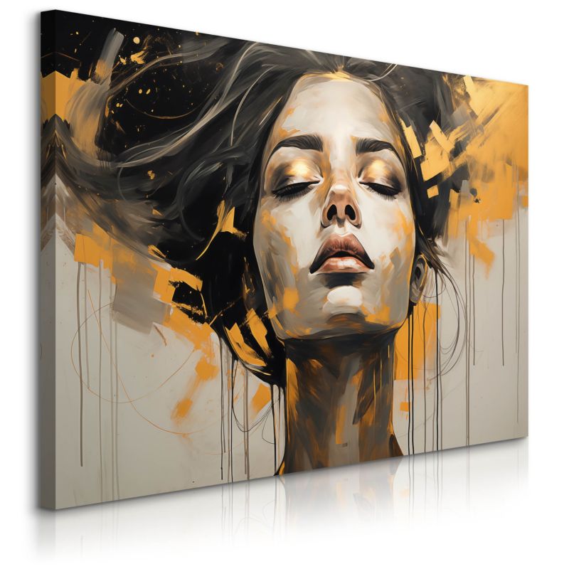 Obraz Muralo Do Salonu Abstrakcja Kobiecy Portret Styl Glamour 90x60 cm 1 szt.