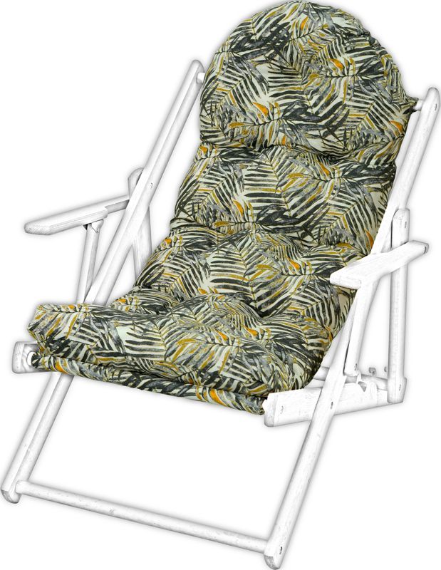 Poduszka na leżak drewniany AMPO beżowy czarny pomarańczowy 1 szt.