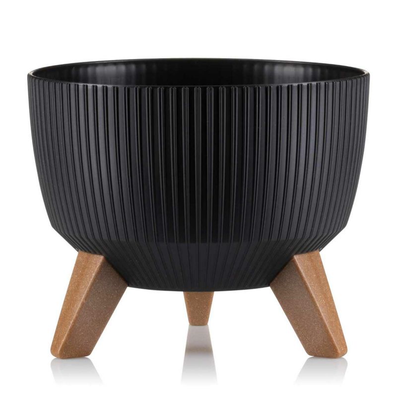 Donica HowHomely Tworzywo ECO Czarna 24x20cm