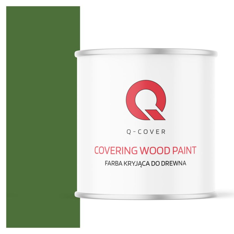 Farba Kryjąca do Drewna Q-Cover Zielony Trawiasty RAL6010 Mat 2.5L