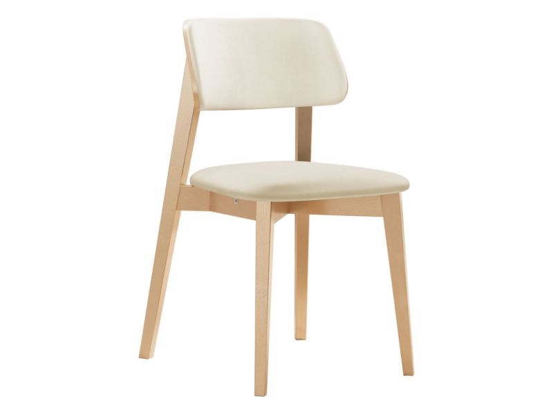 Krzesło MIRJAN 24 tapicerowane KT63/C buk/śmietankowy aksamit 1 szt.