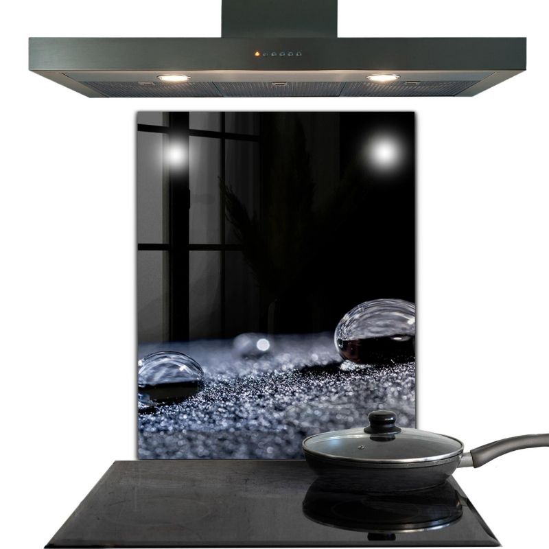 Panel kuchenny Wallfluent 60x80 cm Kropla Rosy Szklany 1 szt.