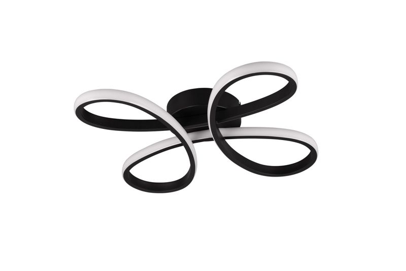 Lampa sufitowa wisząca Trio Fly 0834 czarna nowoczesna wbudowany LED 22W 1 szt.