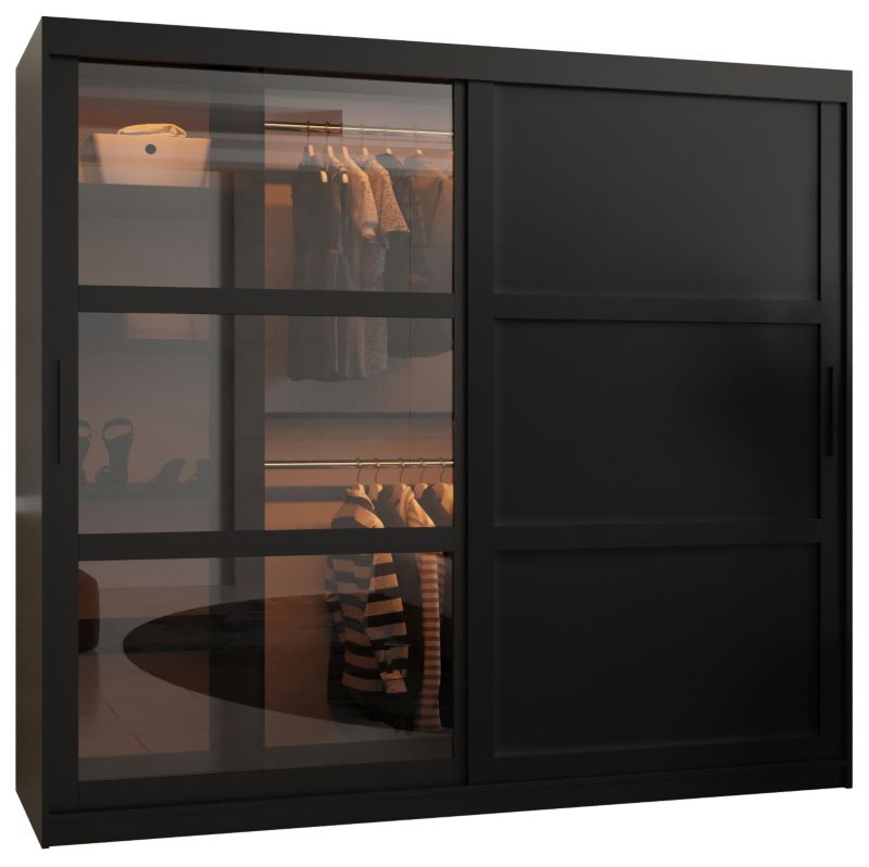 Szafa przesuwna Garderoba DOME 3 200 czarny