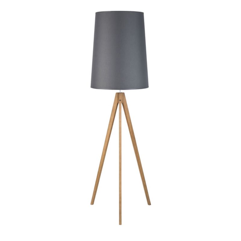 Lampa podłogowa stojąca TK-Lighting Walz jasne drewno-grafit 1 x E27 x 20W wym: 175 x 60 x 60 cm - 1 szt.