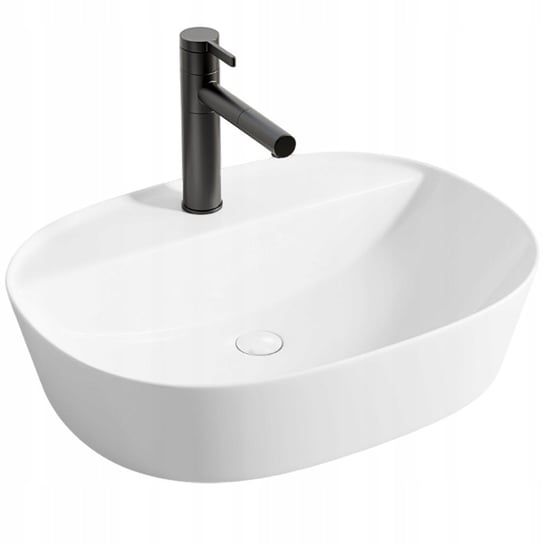 Umywalka Nablatowa Rebiko stawiana 50 x 38 cm ceramiczna biała 1 szt.