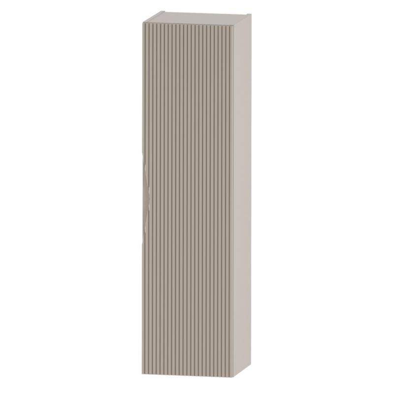 Słupek łazienkowy Furnidea 130 cm wiszący beż piaskowy ryflowane fronty CLEO 1 szt.