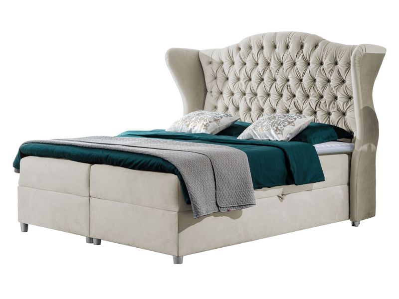 Łóżko kontynentalne MIRJAN 24 Livia 120x200 kość słoniowa 1 szt.