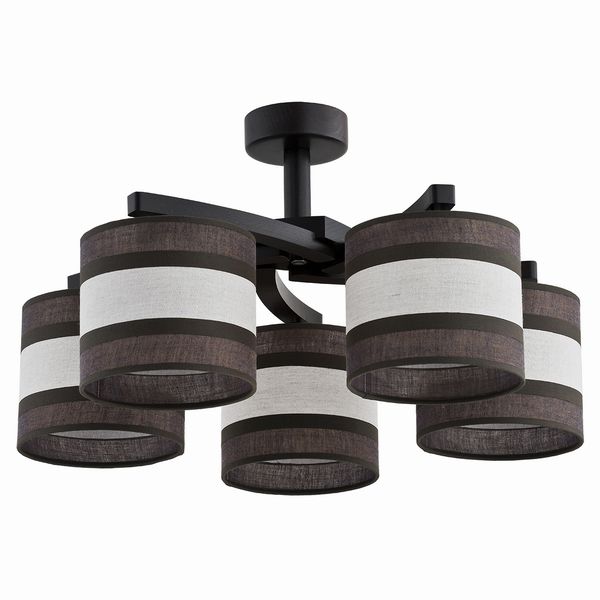 Lampa wisząca abażury Alfa PERGITO czarna 5xE27x15W IP20 wym:33,5x58x58cm - 1 szt.