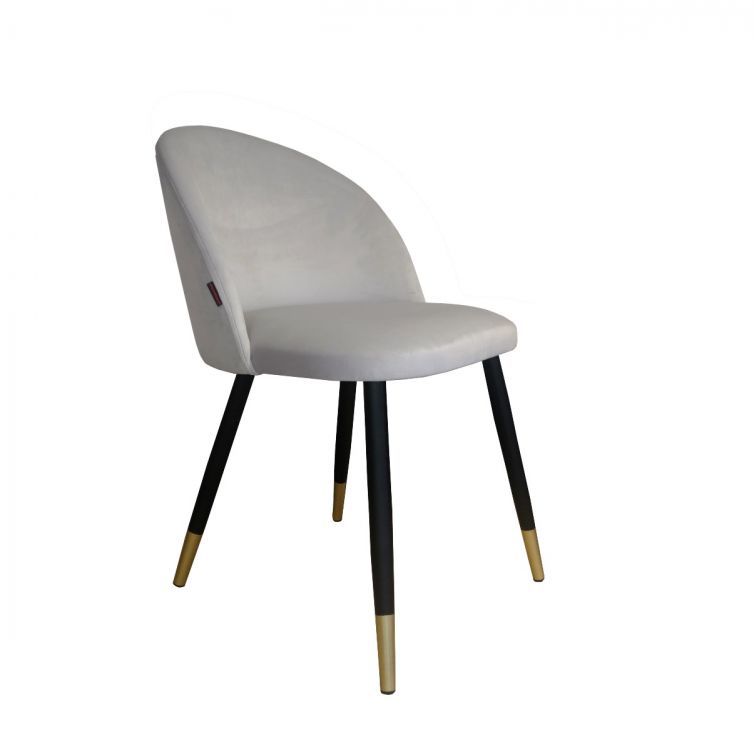 Krzesło CLAUDINE 1 VELVET GOLD jasno szare ATOS 1 szt.