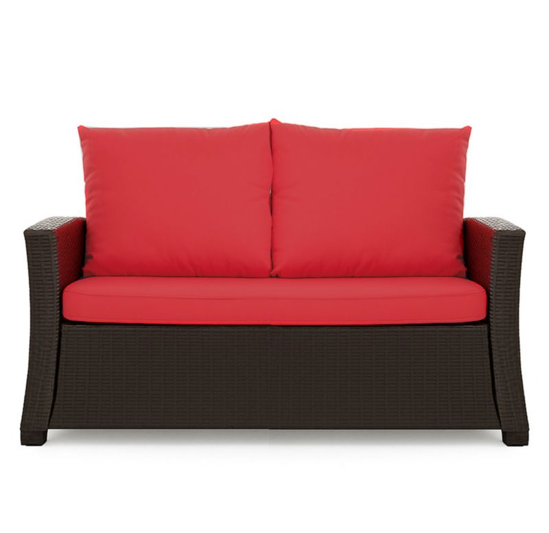 Poduszka ogrodowa na sofę rattanową 3-os, Setgarden, 130x50x50cm Czerwone Poduszki na meble ogrodowe-Technorattan, Mix, 1szt