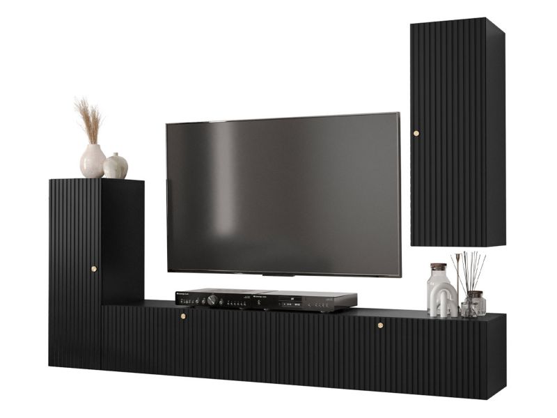 Meblościanka MIRJAN 24 Waldi Slim I 1 czarny 1 kpl.