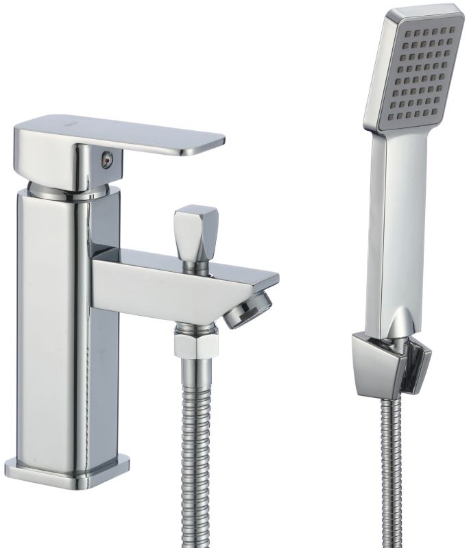 Bateria wannowa BW.LUCCO - YOKA HOME prysznicowa stojąca kran mosiądz chrom - 1 szt.