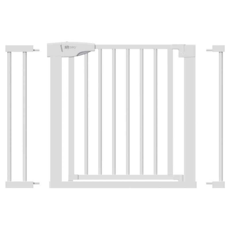 Bramka na schody SIPO, regulowana długość 75-103 cm, bez wiercenia, biała, 1 szt.
