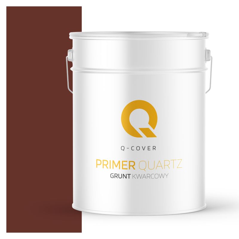 Grunt Kwarcowy pod Tynk Silikonowy Q-Cover Brązowy-czerwony RAL8012 15KG