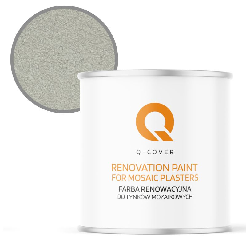 Farba Renowacyjna dla Tynku Mozaikowego Q-Cover Biało-Szary RAL9002 2,5L