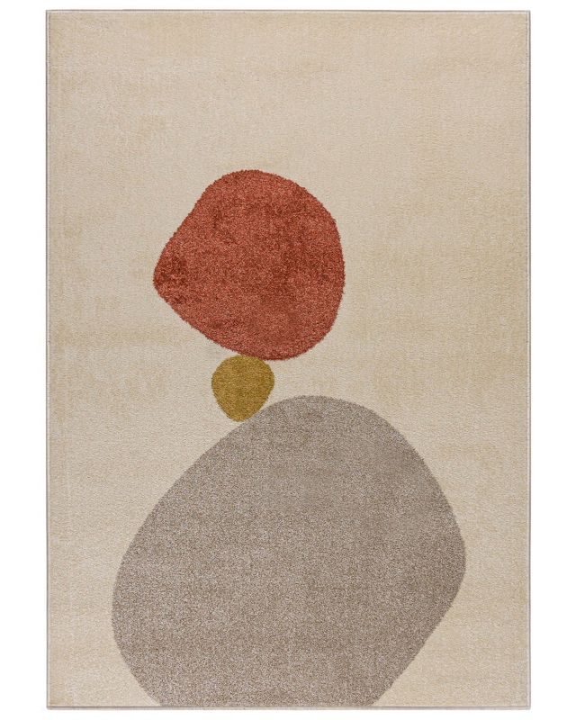 Dywan Wewnętrzny LUCY NP22J Mazovia Prostokątny 250 x 350 cm Kremowy Beżowy Motyw Geometryczny 1 szt.