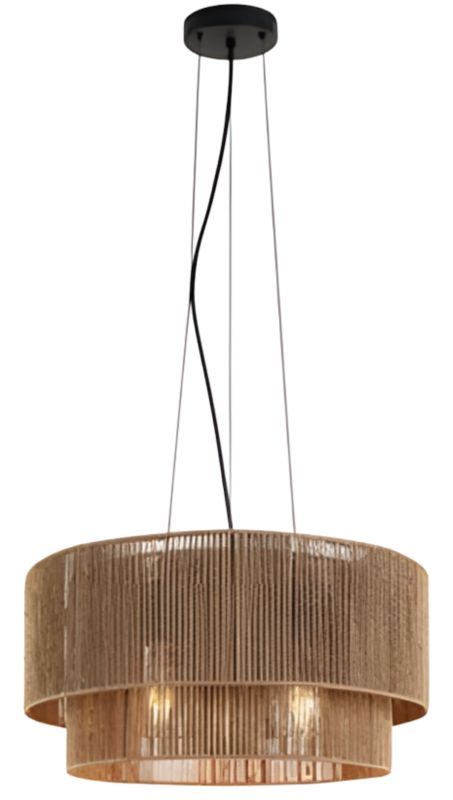 Lampa Sufitowa Wisząca Toolight App1837-1Cp Czarny Brązowy