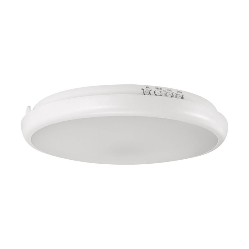 Lampa sufitowa zewnętrzna Struhm Edytor biała LED 15W 4000K 1520lm z czujnikiem IP65 wym: 5 x 26,5 x 26,5 cm - 1 szt.