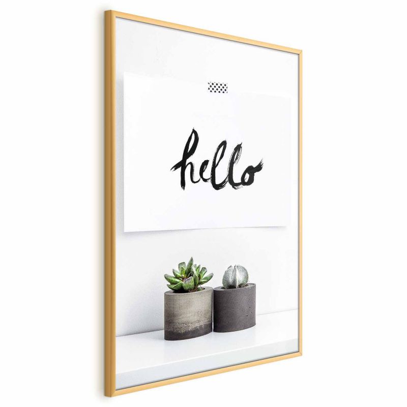 Plakat Artgeist Skandynawski dom 29,7x42 cm z ramą złotą 1 szt