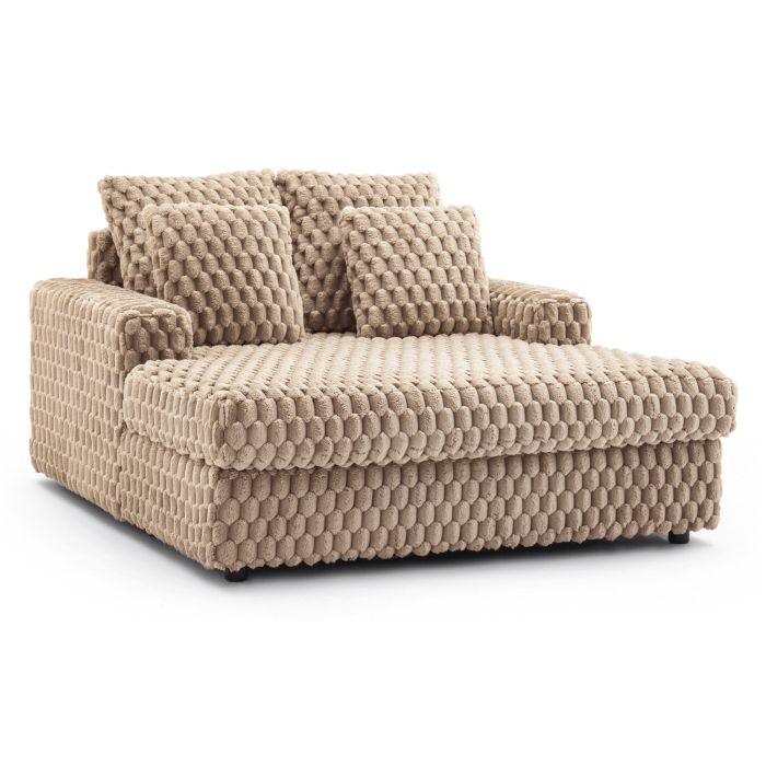 Fotel Wypoczynkowy Sofa Kobel Mebel Elite Pluszowy Beżowy 1 szt