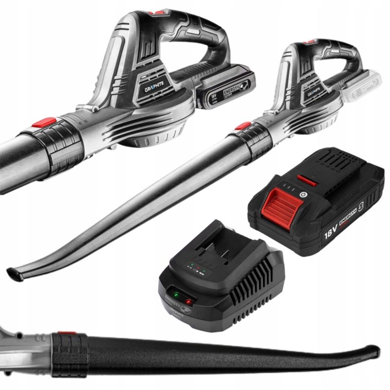 Dmuchawa do liści z akumulatorem 4 Ah i ładowarką GRAPHITE wydajność 190 km/h 1 kpl