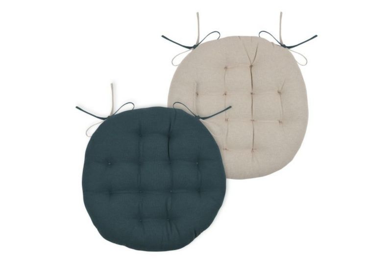 Poduszka na krzesło DUO STOF ozdobna 38 cm kobaltowo beżowa 1 szt.